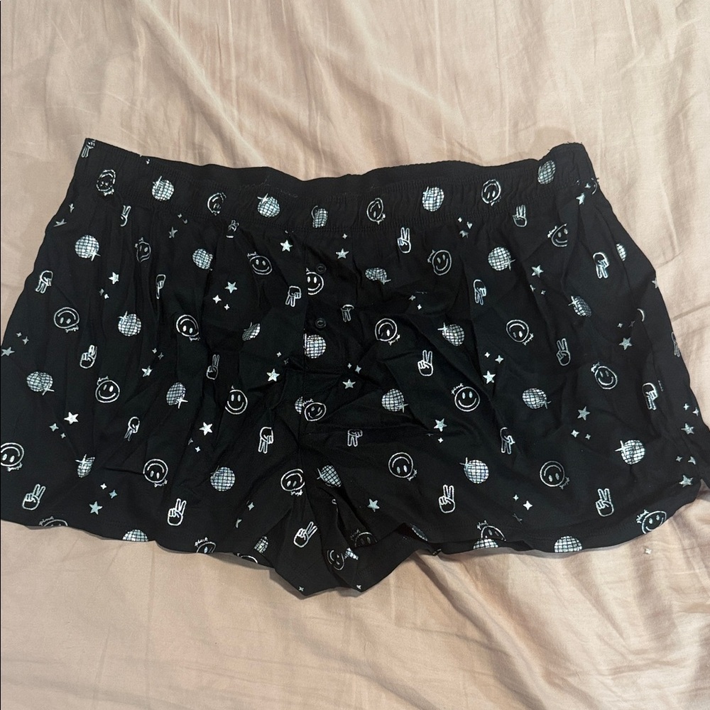Victoria's Secret Black Graphic Women's Shorts